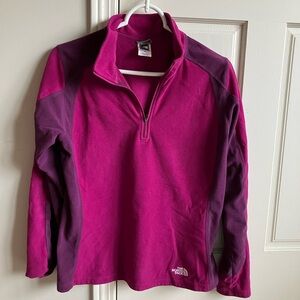 The North Face Magenta and Violet Fleece Pullover
